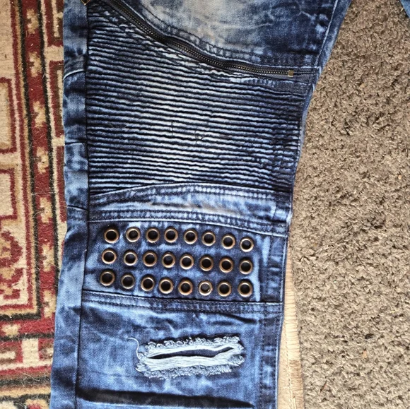 HOST PICK🎉🎊MAKOBI MK never worn distressed designer mens jeans 👖 sz36x34 - Picture 10 of 13